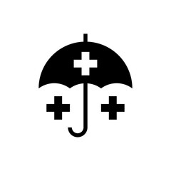 Simple health insurance umbrella illustration vector