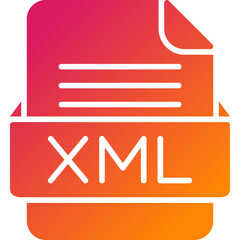 XML File Format Vector Icon Design