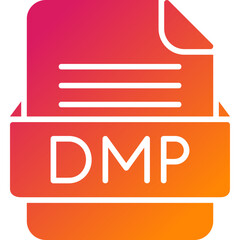 DMP File Format Vector Icon Design