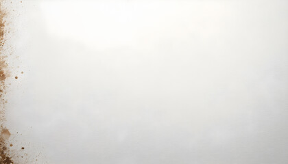 White canvas texture with brown paint splattering on left side