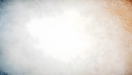 White grunge background with blue and orange edges creating vignette