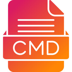 CMD File Format Vector Icon Design