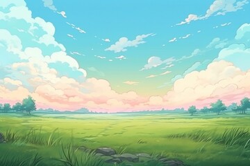 Grass field landscape backgrounds panoramic.