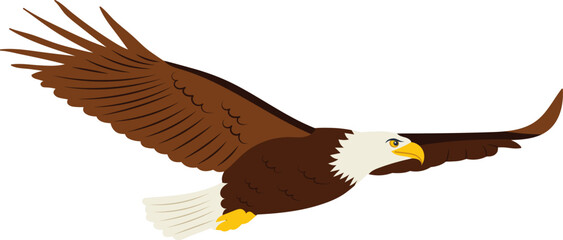 flying eagle in flat style
