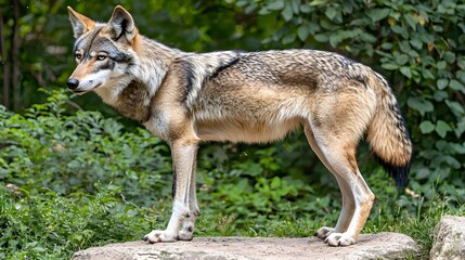 Detailed Photograph of a Turkish Gray Wolf