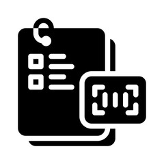 Icon Barcode With Style Glyph
