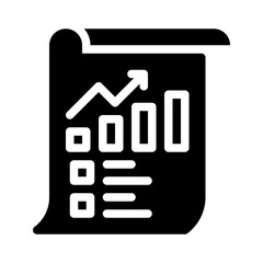 Icon Bar Graph With Style Glyph