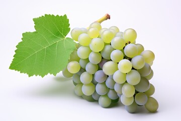 Obraz premium Fresh White Grapes on a Simple Background