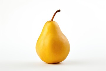 Yellow Pear on White Background