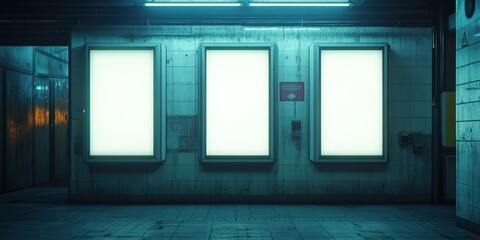 Blank Billboards in an Urban Environment