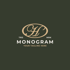 H monogram logo vector