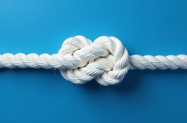Fototapeta premium white knot on a blue background