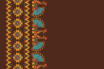 Saree Sarong Motifs Ikat floral paisley embroidery floral.ikat ethnic oriental  seamless pattern traditional.Ikat embroidery style abstract embroidery design for texture,fabric,clothing,wrapping.