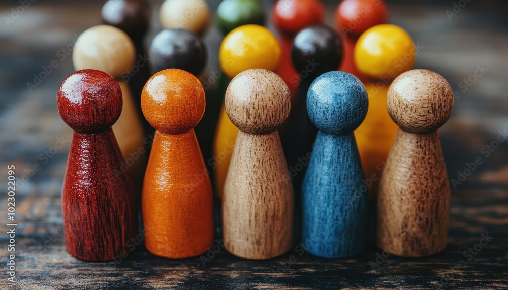 Aufkleber setting diversity benchmarks with colored figures showing organizational progress