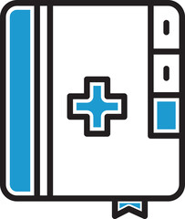 Obraz premium Medical Record Book Icon 
