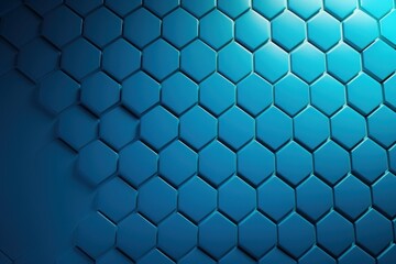 Fototapeta premium Hexagon grid pattern blue backgrounds repetition.