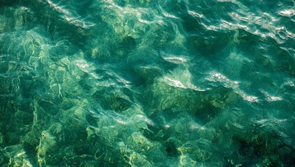 Obraz premium water surface, clear water with foam and ripples