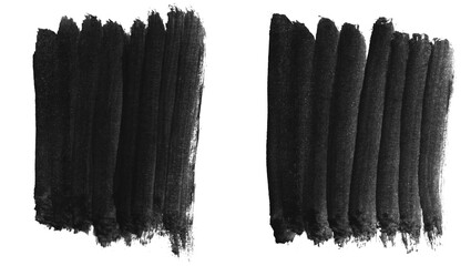 Pinselstriche in schwarz - 2 grunge Skizzen gemalt mit einem Pinsel