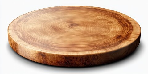 Round Wooden Serving Board with Natural Grain Design