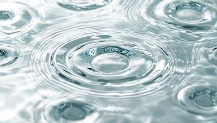 water surface, clear water with foam and ripples