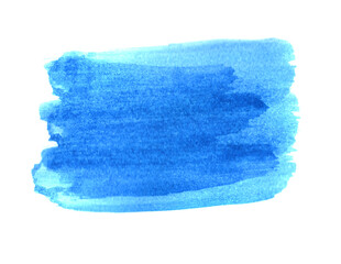 Pinselstrich: Blaue Wasserfarbe als Hintergrund