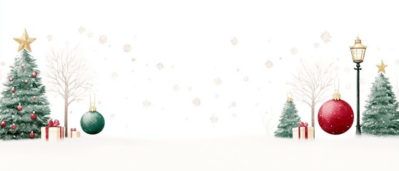 christmas watercolor background