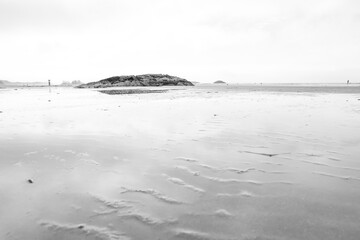 black and white pictures of Longbeach, Vancouver Island