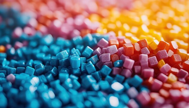 Colorful polymer granules are essential building blocks of modern plastics for various uses