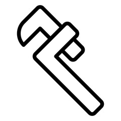 Pipe Wrench Vector Design Icon Style