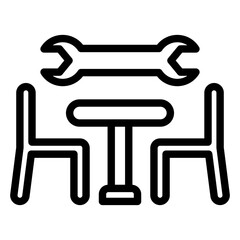 Outdoor Furniture Repair Vector Design Icon Style