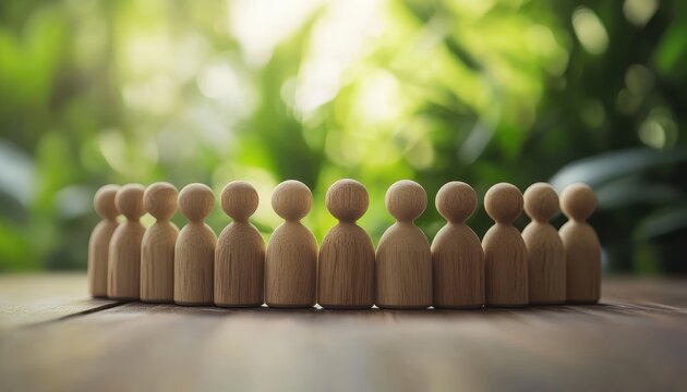 Building a culture of belonging with diverse wooden figures in a hybrid workspace setting