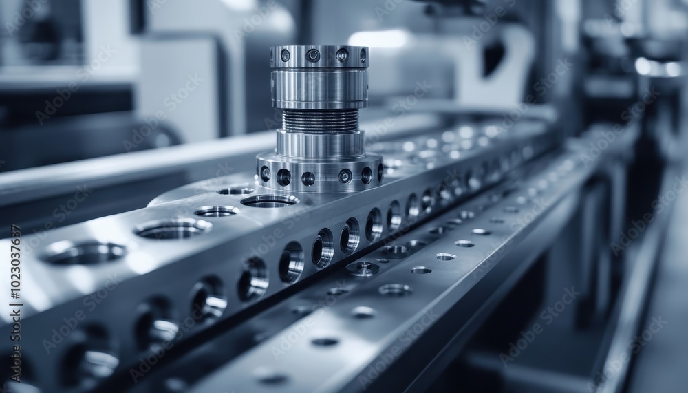 Poster precision components in a state-of-the-art control engineering workshop focused on design accuracy