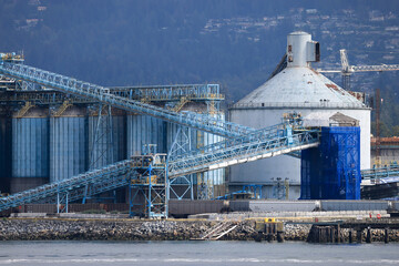 industrial conveyor belt of pembina terminals, Vancouver