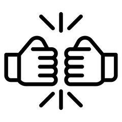 Fist Bump Vector Design Icon Style