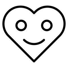 Fototapeta premium Heart Emoji Vector Design Icon Style