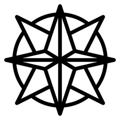 Friendship Compass Vector Design Icon Style