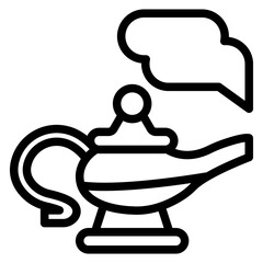 Genie's Bottle Vector Design Icon Style