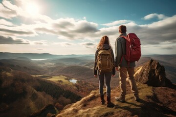 Obraz premium Adventure outdoors backpack nature.