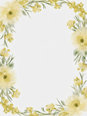 Obraz premium Elegant wedding invitation with soft watercolor flowers.