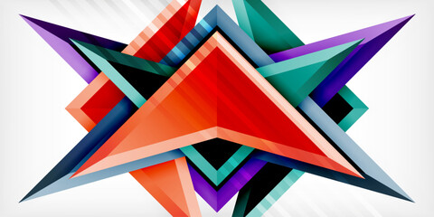 Abstract background color triangles and arrows composition. Vector Illustration For Wallpaper, Banner, Background, Card, Book Illustration, landing page