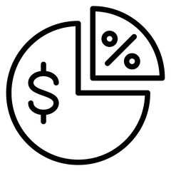 Profit Margin Vector Design Icon Style