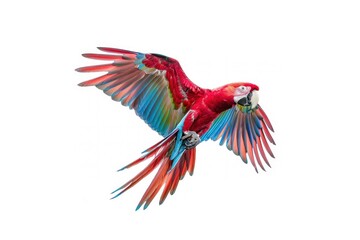 Fototapeta premium Colorful parrot in flight