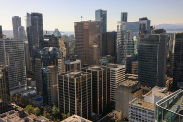 Fototapeta premium high angle view of Vancouver downtown