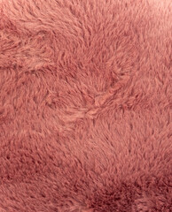Pink fur. Fur fabric. Fur texture.