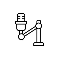 Recording outline icons, minimalist vector illustration ,simple transparent graphic element .Isolated on white background