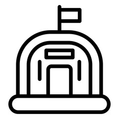 Fototapeta premium Bunker Vector Design Icon Style