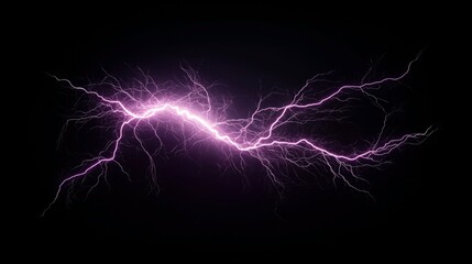 Jagged purple lightning bolt against a dark background, highlighting electric energy and visual dramatic impact.