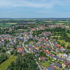 Der Kurort Bad Gögging bei Neustadt an der Donau von oben