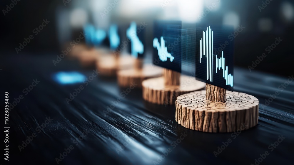 Poster innovative financial data visualization with graphical displays