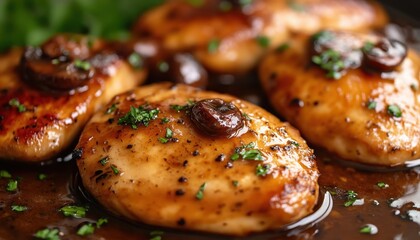 Delicious Chicken Marsala served on a plate with flavorful mushrooms and herbs